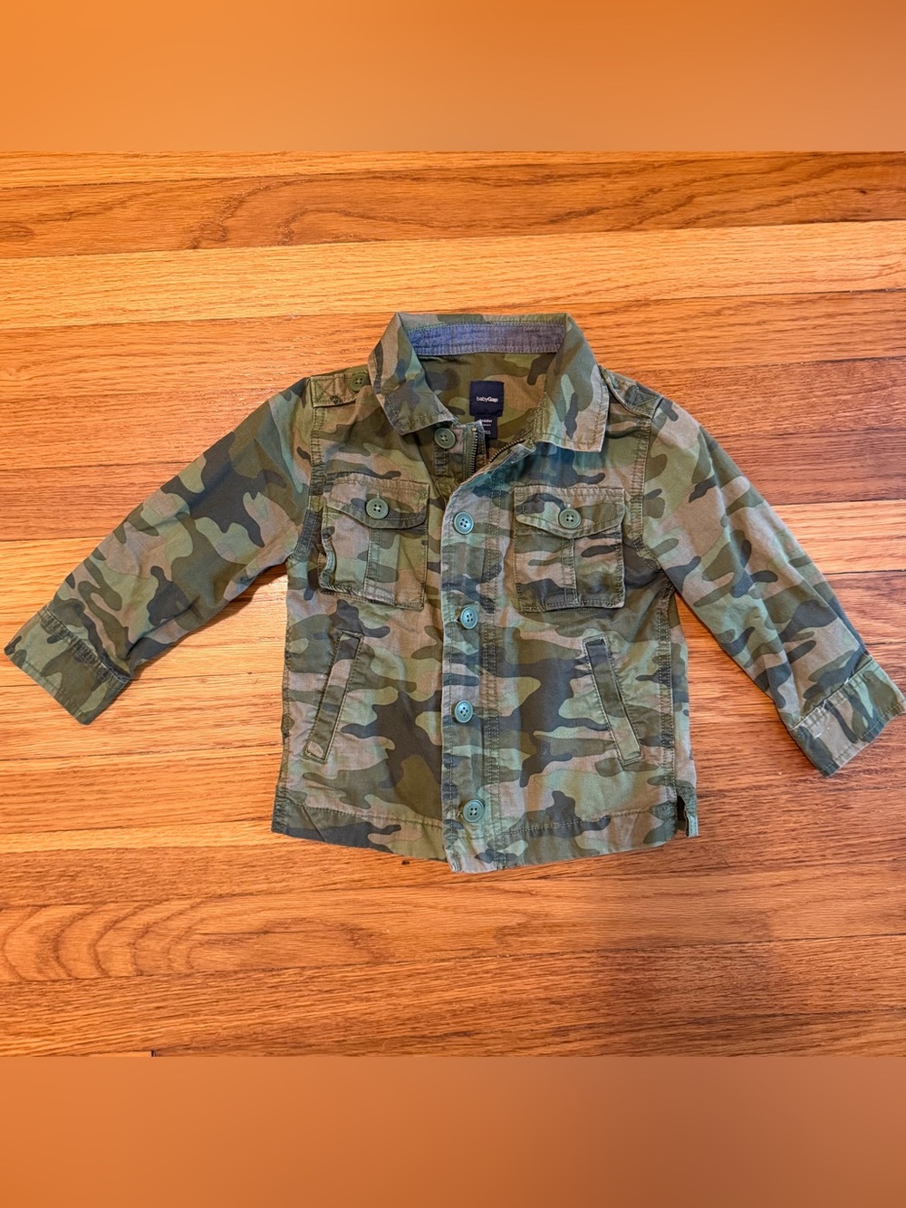 Camo Button-Front with full zipper Gap light Jacket - Kids Wear-2T